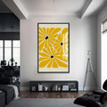 Artronauts Glass Print S | 72x46 cm | 28.3"x18.1" / Black Golden Meadow Trio– Bohemian Tempered Glass Wall Art (