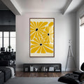 Artronauts Glass Print S | 72x46 cm | 28.3"x18.1" / Walnut Golden Meadow Trio– Bohemian Tempered Glass Wall Art (