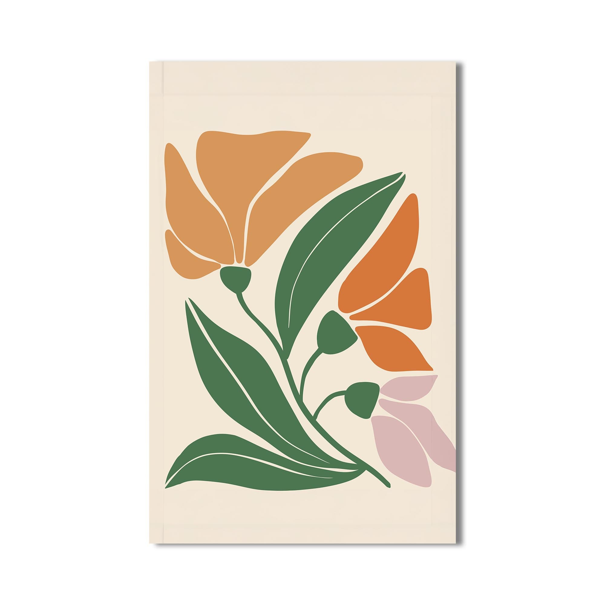 Soft Bloom Harmony– Bohemian Tempered Glass Wall Art