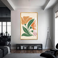 Artronauts Glass Print S | 72x46 cm | 28.3"x18.1" / Gold Soft Bloom Harmony– Bohemian Tempered Glass Wall Art