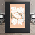 Artronauts Glass Print Peach Petal Cluster– Bohemian Tempered Glass Wall Art