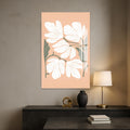 Artronauts Glass Print Peach Petal Cluster– Bohemian Tempered Glass Wall Art