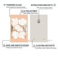 Artronauts Glass Print Peach Petal Cluster– Bohemian Tempered Glass Wall Art