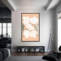 Artronauts Glass Print S | 72x46 cm | 28.3"x18.1" / Black Peach Petal Cluster– Bohemian Tempered Glass Wall Art