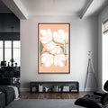 Artronauts Glass Print S | 72x46 cm | 28.3"x18.1" / Walnut Peach Petal Cluster– Bohemian Tempered Glass Wall Art