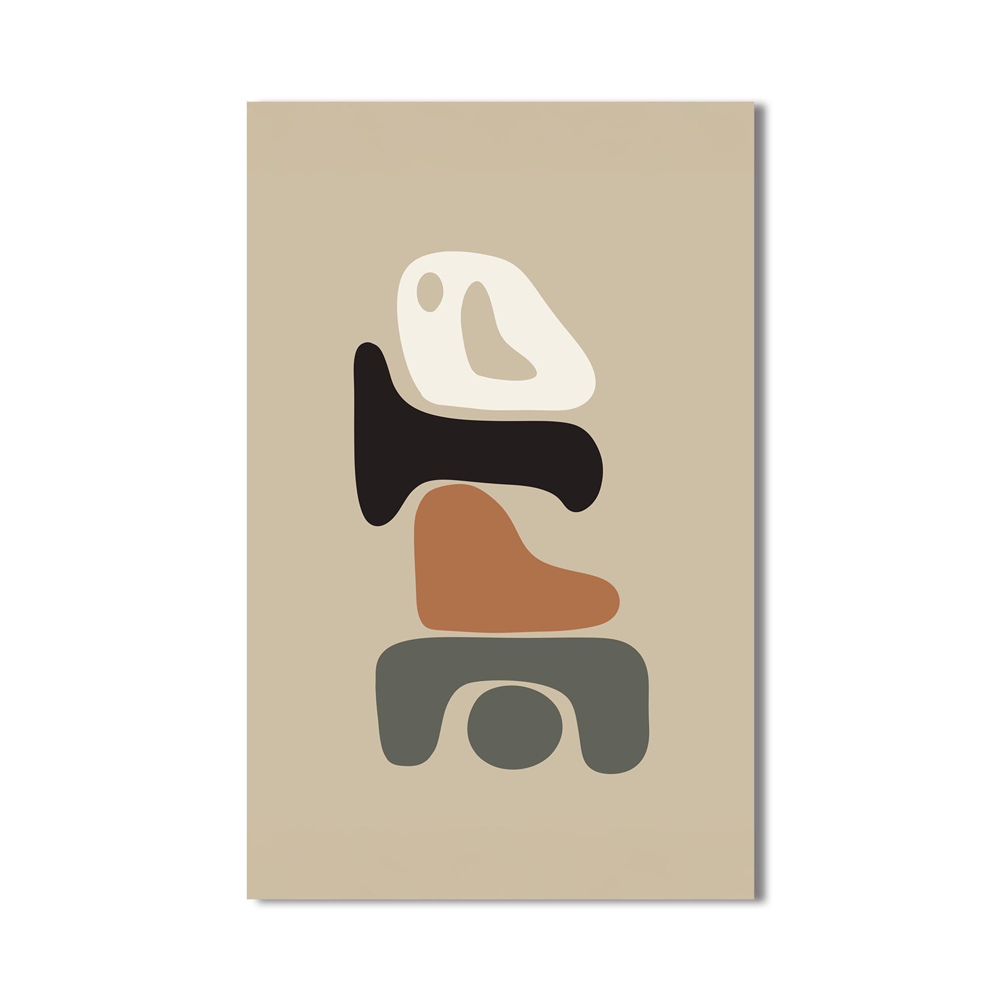 Abstract Balance Shapes– Bohemian Tempered Glass Wall Art