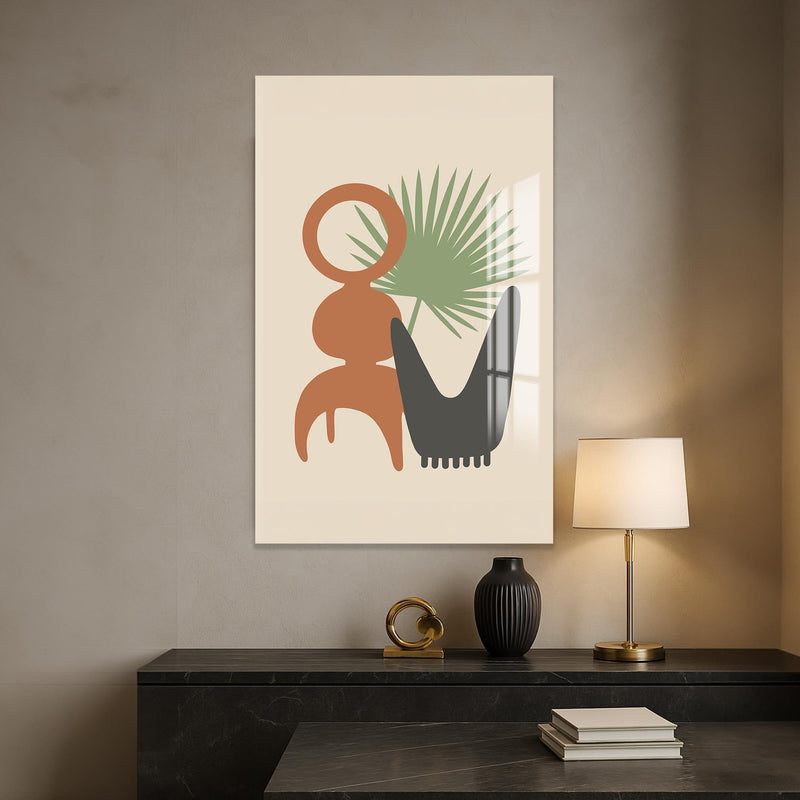 Artronauts Glass Print Palm Still Life– Bohemian Tempered Glass Wall Art