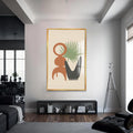 Artronauts Glass Print S | 72x46 cm | 28.3"x18.1" / Gold Palm Still Life– Bohemian Tempered Glass Wall Art