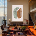 Artronauts Glass Print Split Emotions Line Art– Bohemian Tempered Glass Wall Art