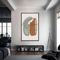 Artronauts Glass Print S | 72x46 cm | 28.3"x18.1" / Black Split Emotions Line Art– Bohemian Tempered Glass Wall Art