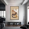 Artronauts Glass Print S | 72x46 cm | 28.3"x18.1" / Black Organic Flow Shapes– Bohemian Tempered Glass Wall Art
