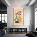 Artronauts Glass Print S | 72x46 cm | 28.3"x18.1" / Black Soft Vase Still Life– Bohemian Tempered Glass Wall Art