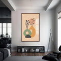 Artronauts Glass Print S | 72x46 cm | 28.3"x18.1" / Walnut Soft Vase Still Life– Bohemian Tempered Glass Wall Art