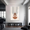 Artronauts Glass Print S | 72x46 cm | 28.3"x18.1" / White Retro Arc Balance– Bohemian Tempered Glass Wall Art