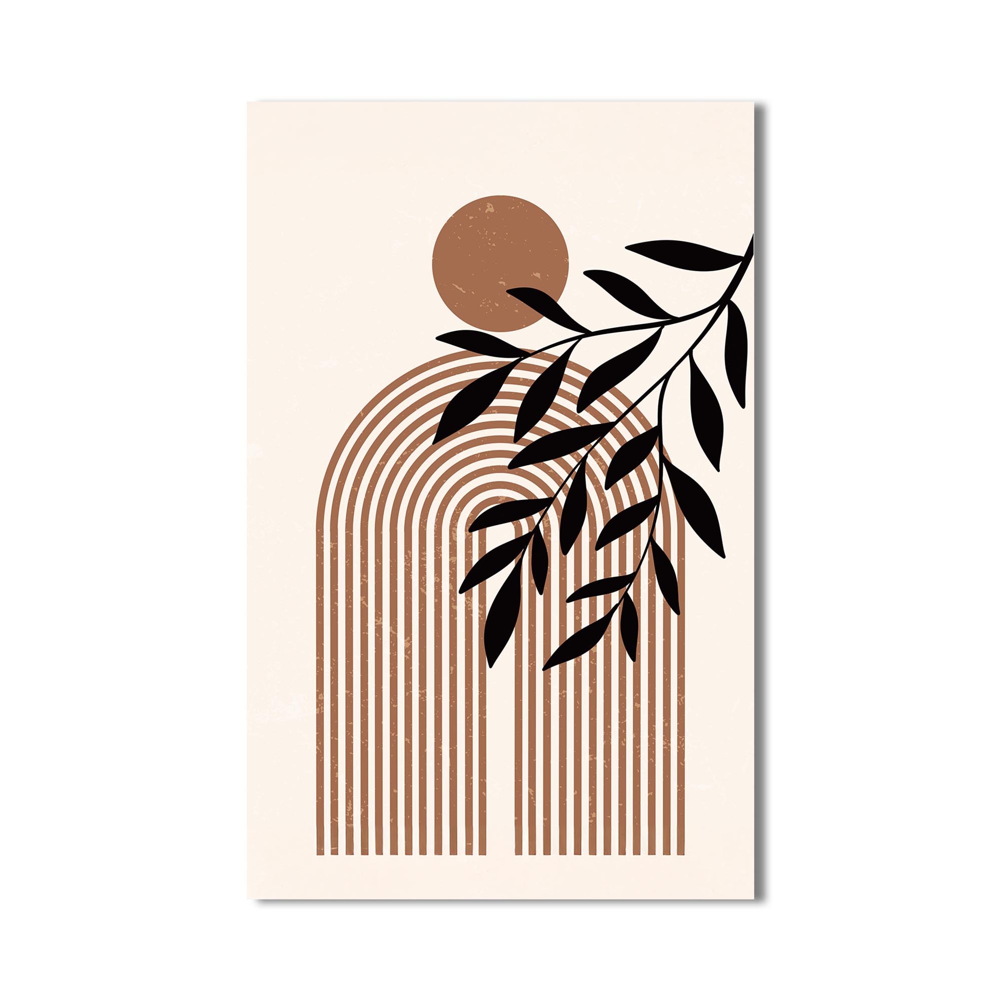 Botanical Arc Harmony– Bohemian Tempered Glass Wall Art