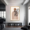 Artronauts Glass Print S | 72x46 cm | 28.3"x18.1" / Gold Botanical Arc Harmony– Bohemian Tempered Glass Wall Art