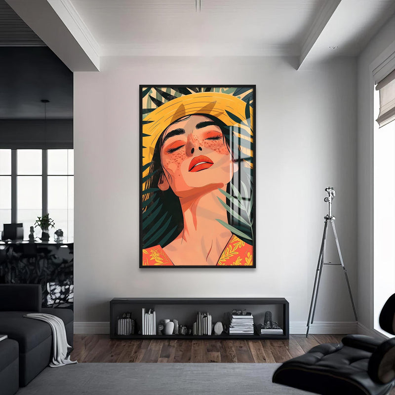 Artronauts Glass Print S | 72x46 cm | 28.3"x18.1" / Black Solstice Serenity– Bohemian Tempered Glass Wall Art