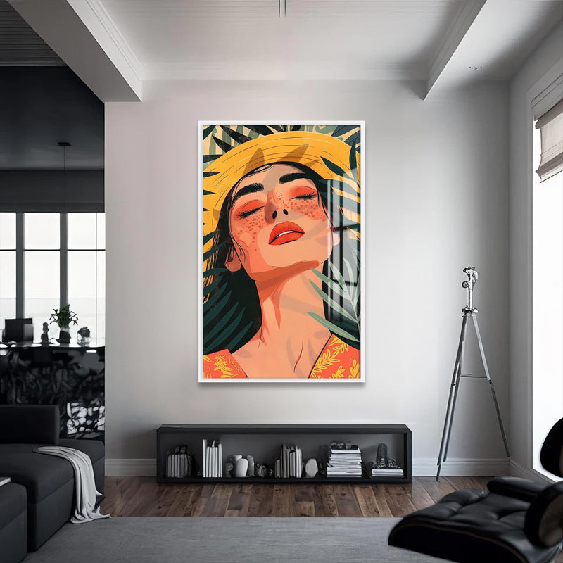 Artronauts Glass Print S | 72x46 cm | 28.3"x18.1" / White Solstice Serenity– Bohemian Tempered Glass Wall Art