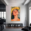 Artronauts Glass Print S | 72x46 cm | 28.3"x18.1" / Gold Solstice Serenity– Bohemian Tempered Glass Wall Art