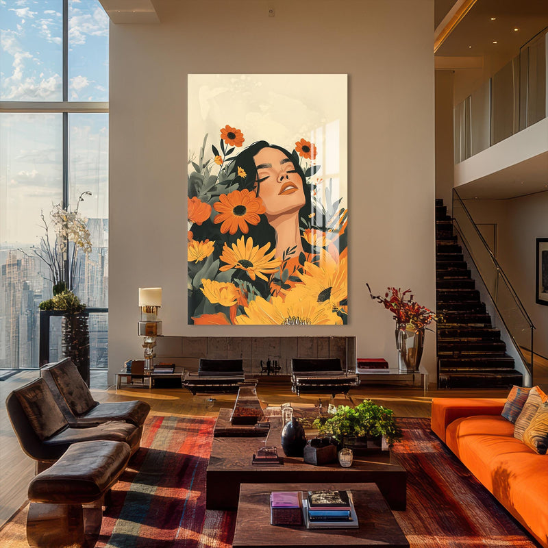 Artronauts Glass Print Blooming Reverie– Bohemian Tempered Glass Wall Art