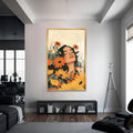 Artronauts Glass Print S | 72x46 cm | 28.3"x18.1" / Gold Blooming Reverie– Bohemian Tempered Glass Wall Art