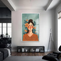Artronauts Glass Print S | 72x46 cm | 28.3"x18.1" / White Whisper of Petals– Bohemian Tempered Glass Wall Art
