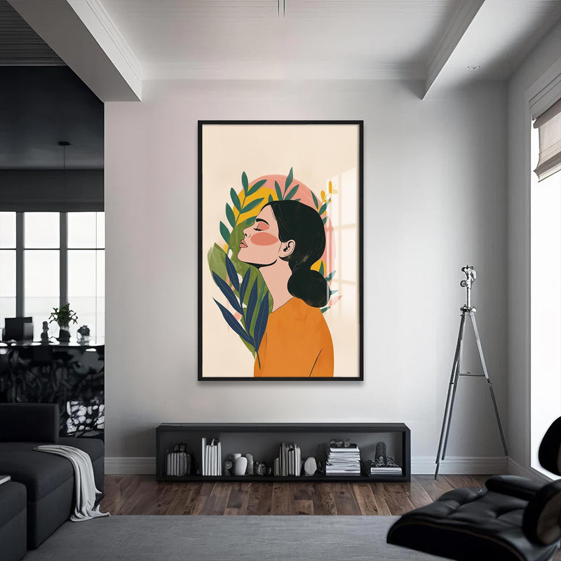 Artronauts Glass Print S | 72x46 cm | 28.3"x18.1" / Black Echo of Dawn– Bohemian Tempered Glass Wall Art