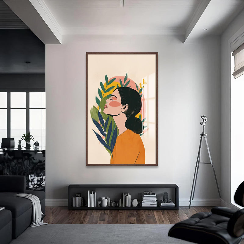 Artronauts Glass Print S | 72x46 cm | 28.3"x18.1" / Walnut Echo of Dawn– Bohemian Tempered Glass Wall Art