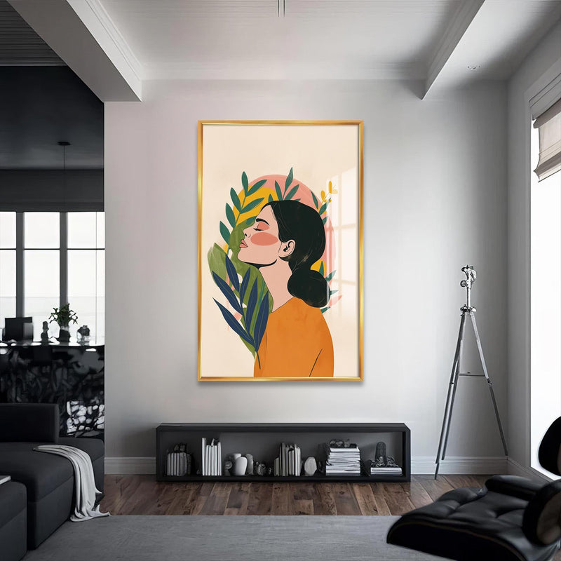 Artronauts Glass Print S | 72x46 cm | 28.3"x18.1" / Gold Echo of Dawn– Bohemian Tempered Glass Wall Art