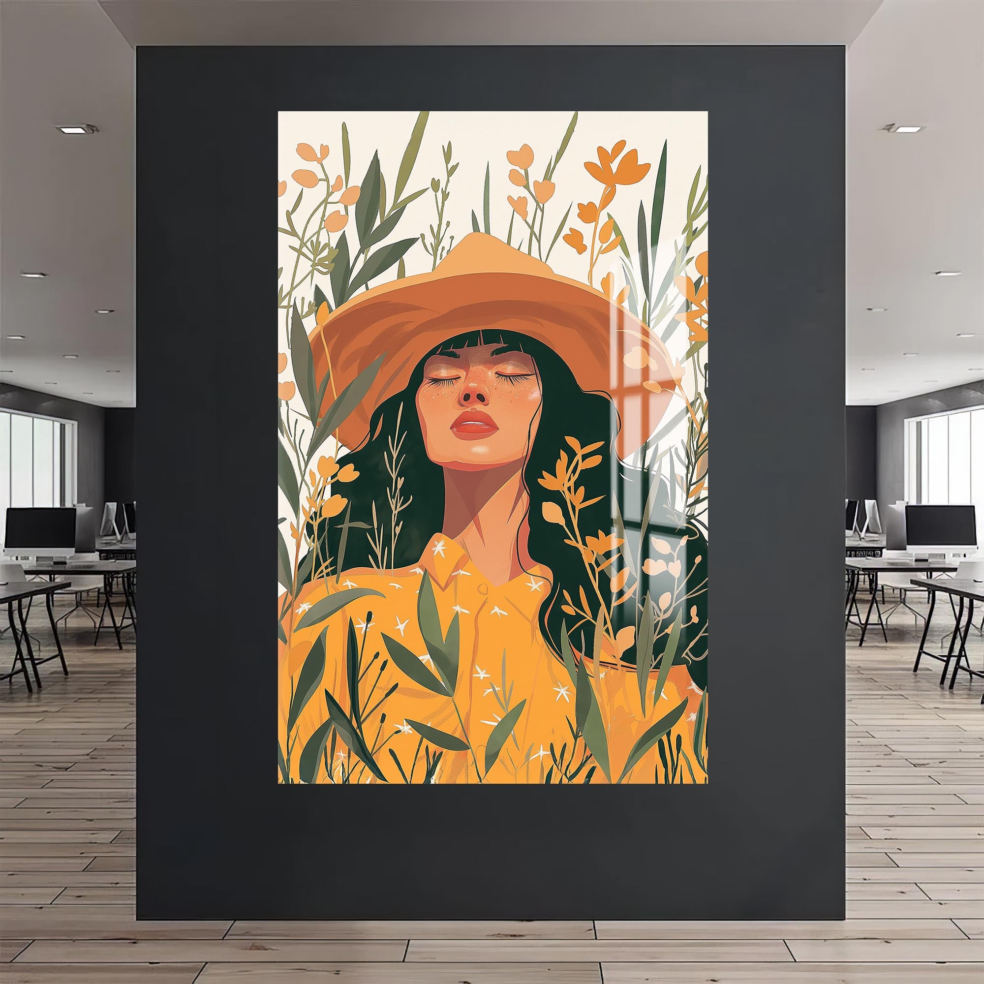 Artronauts Glass Print Golden Meadow– Bohemian Tempered Glass Wall Art