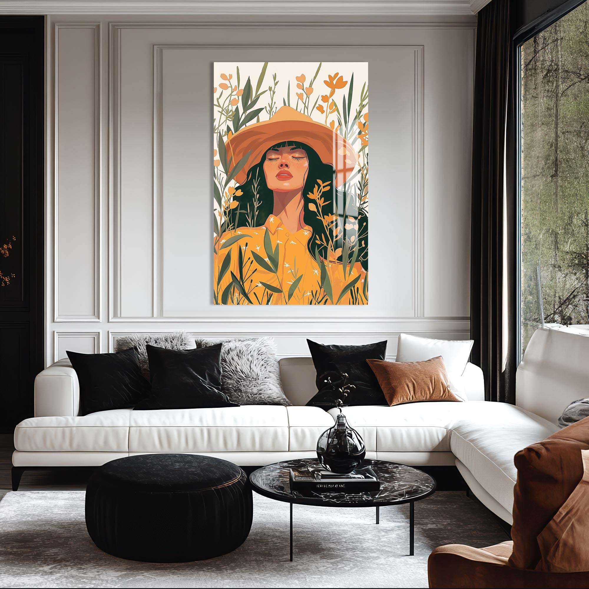 Artronauts Glass Print Golden Meadow– Bohemian Tempered Glass Wall Art