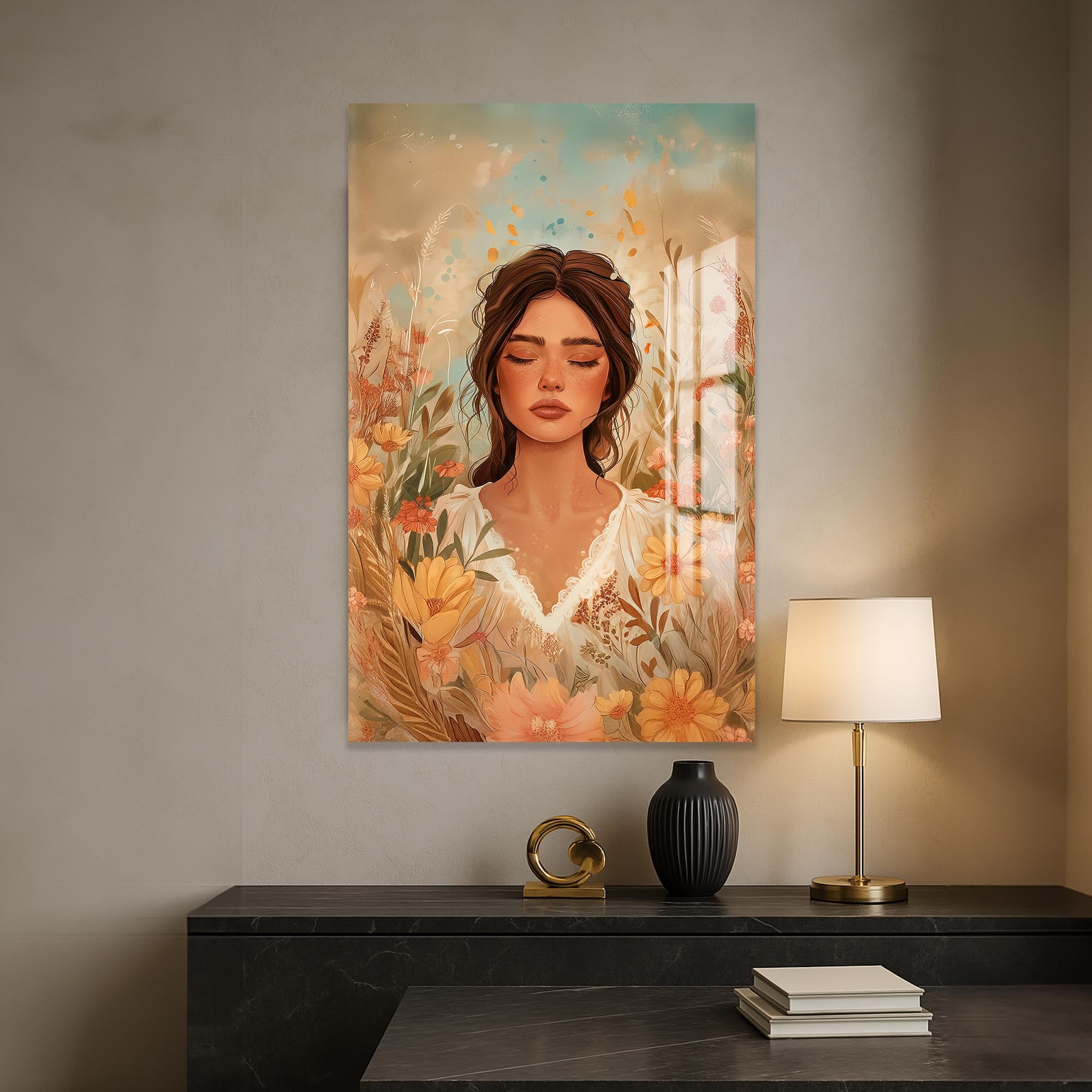 Fields of Tranquillity– Bohemian Tempered Glass Wall Art