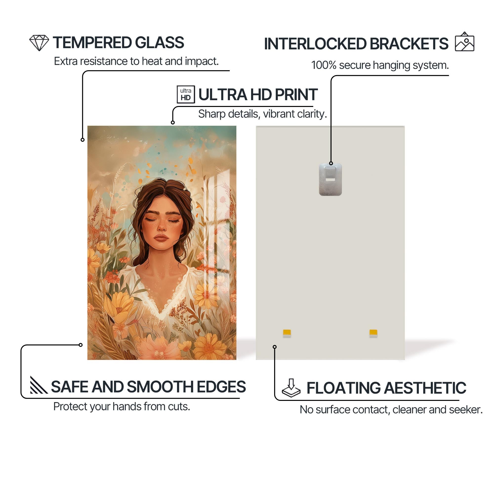 Fields of Tranquillity– Bohemian Tempered Glass Wall Art