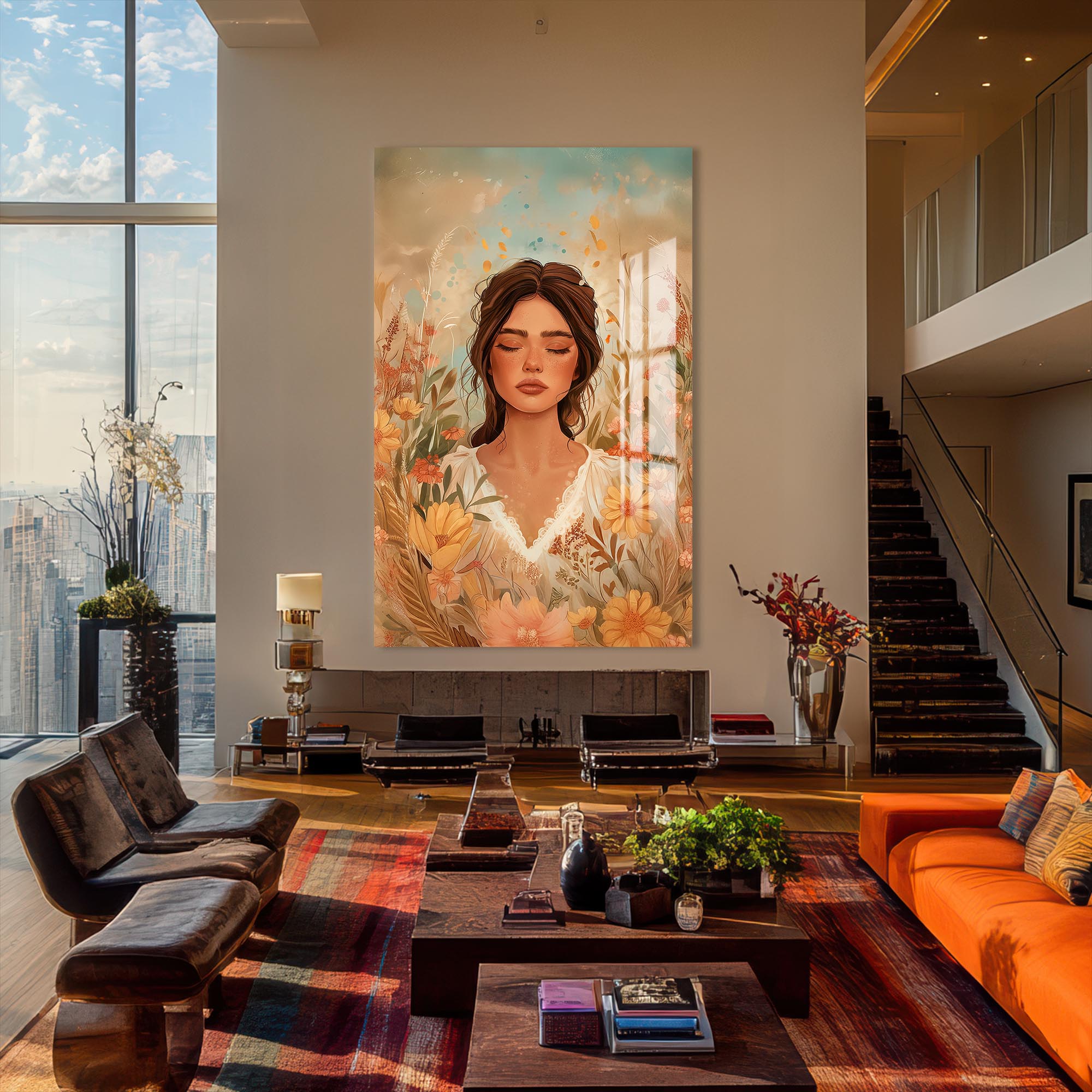 Fields of Tranquillity– Bohemian Tempered Glass Wall Art