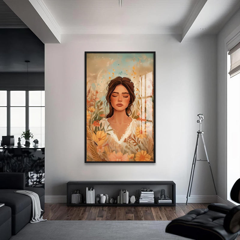 Artronauts Glass Print S | 72x46 cm | 28.3"x18.1" / Black Fields of Tranquillity– Bohemian Tempered Glass Wall Art