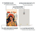 Artronauts Glass Print Scarlet Bloom – Bohemian Tempered Glass Wall Art