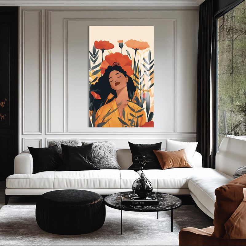 Artronauts Glass Print Scarlet Bloom – Bohemian Tempered Glass Wall Art