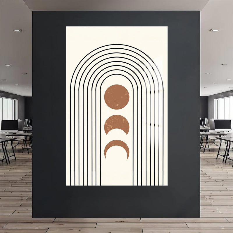 Artronauts Glass Print Lunar Arc Phases– Bohemian Tempered Glass Wall Art