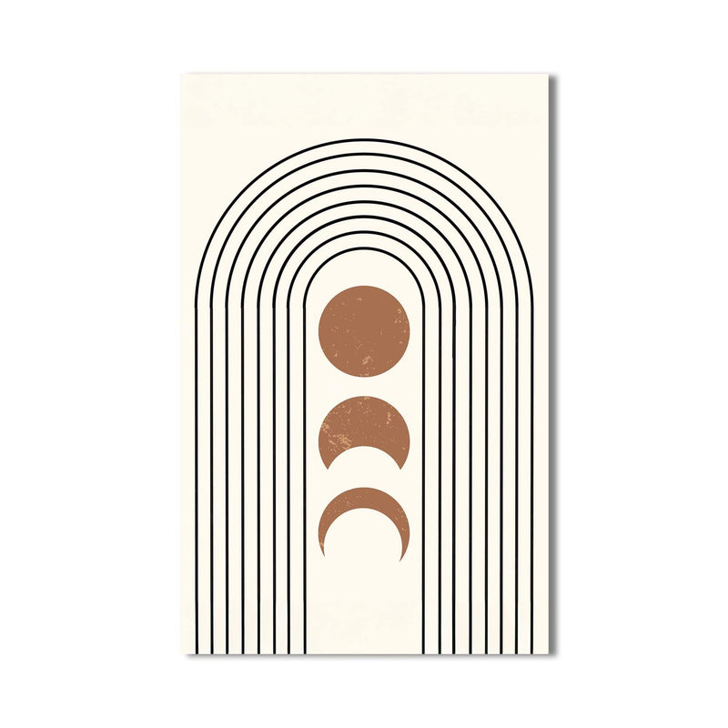 Artronauts Glass Print Lunar Arc Phases– Bohemian Tempered Glass Wall Art