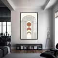 Artronauts Glass Print S | 72x46 cm | 28.3"x18.1" / Black Lunar Arc Phases– Bohemian Tempered Glass Wall Art