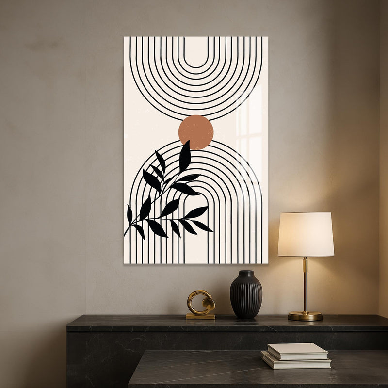 Artronauts Glass Print Dual Arc Balance– Bohemian Tempered Glass Wall Art