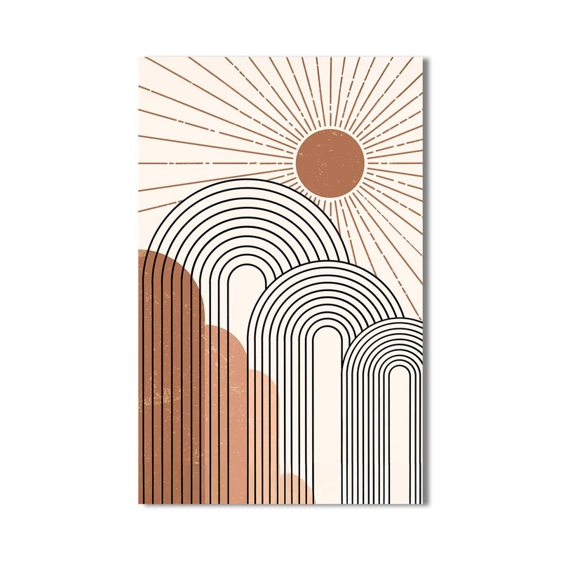 Artronauts Glass Print Rising Sun Arches– Bohemian Tempered Glass Wall Art