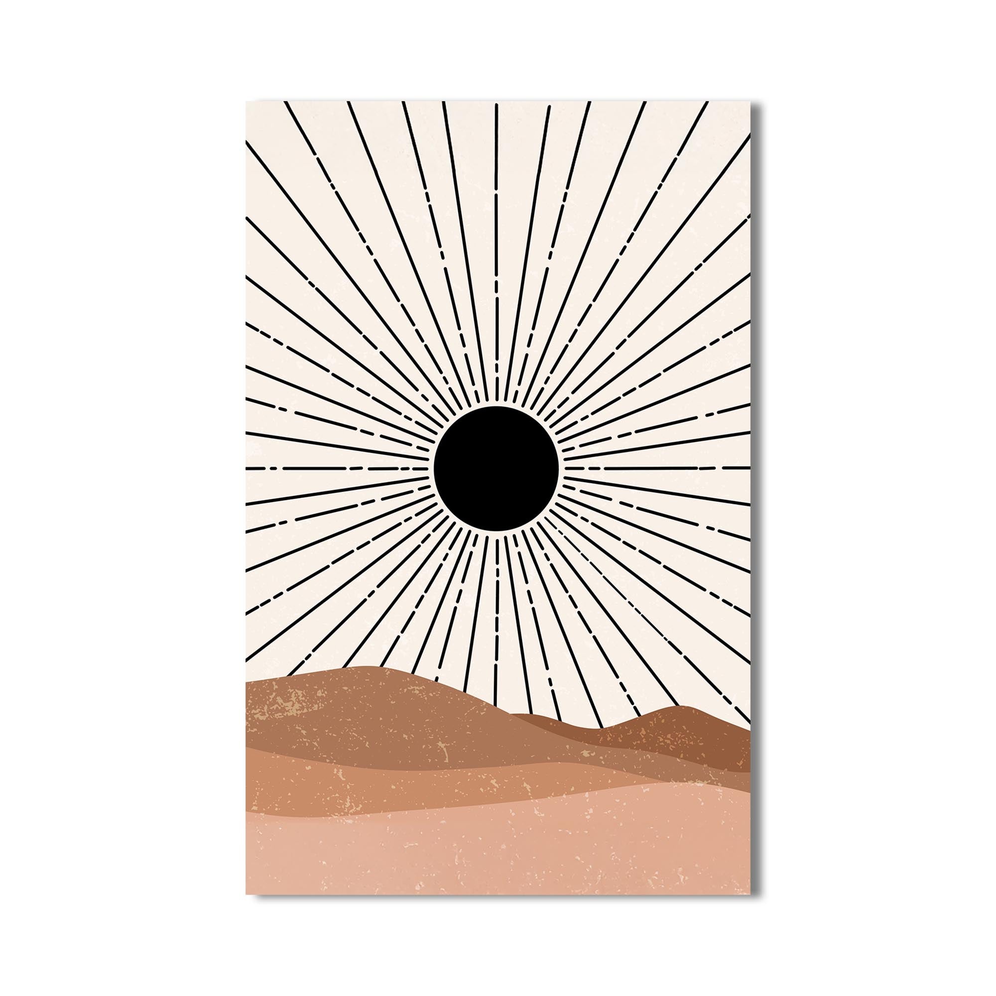 Desert Sunburst– Bohemian Tempered Glass Wall Art