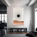 Artronauts Glass Print S | 72x46 cm | 28.3"x18.1" / White Desert Sunburst– Bohemian Tempered Glass Wall Art
