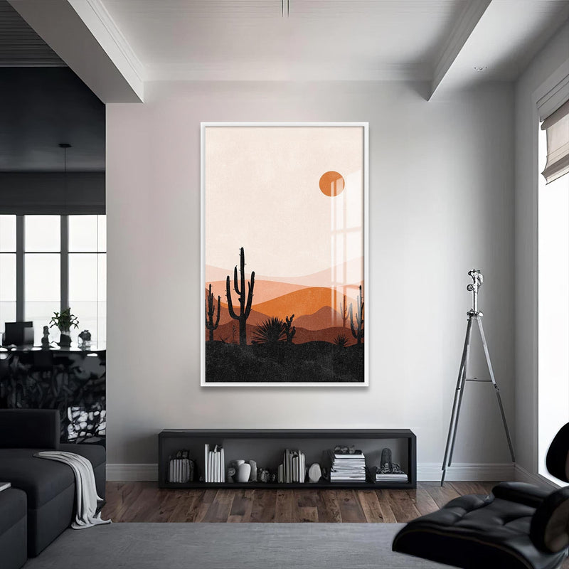 Artronauts Glass Print Cactus Horizon– Bohemian Tempered Glass Wall Art