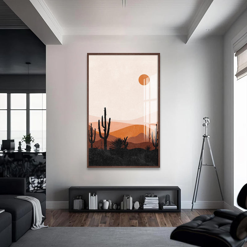 Artronauts Glass Print Cactus Horizon– Bohemian Tempered Glass Wall Art