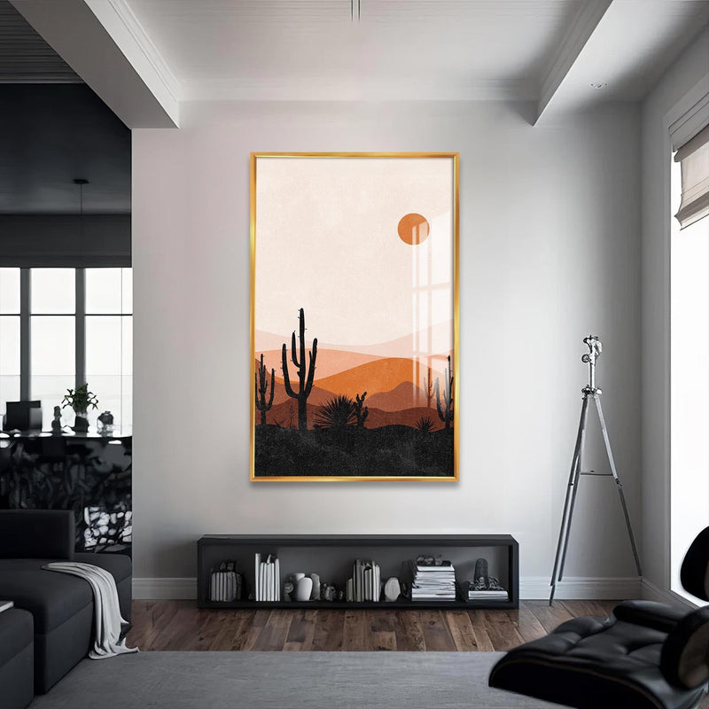 Artronauts Glass Print Cactus Horizon– Bohemian Tempered Glass Wall Art