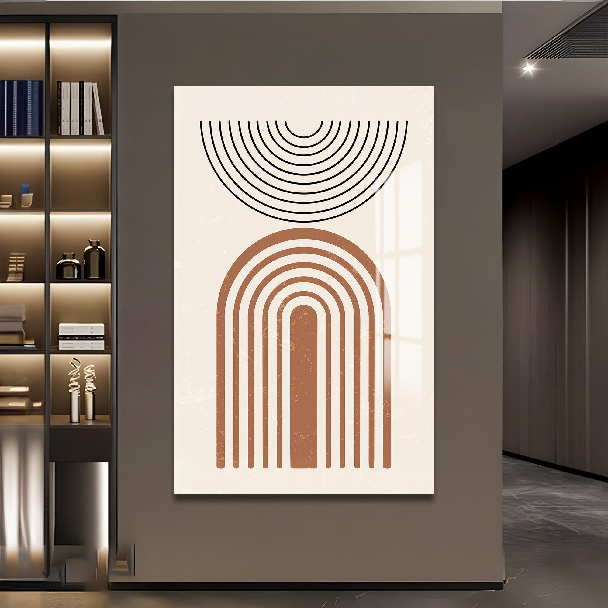 Artronauts Glass Print Arc & Horizon Minimal– Bohemian Tempered Glass Wall Art