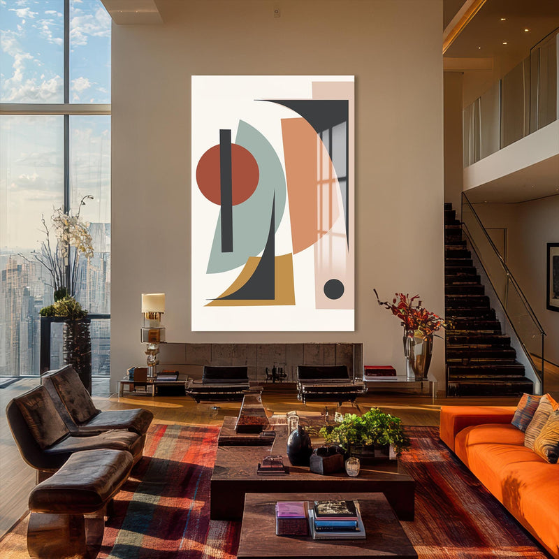 Artronauts Glass Print Retro Angle Composition – Bohemian Tempered Glass Wall Art