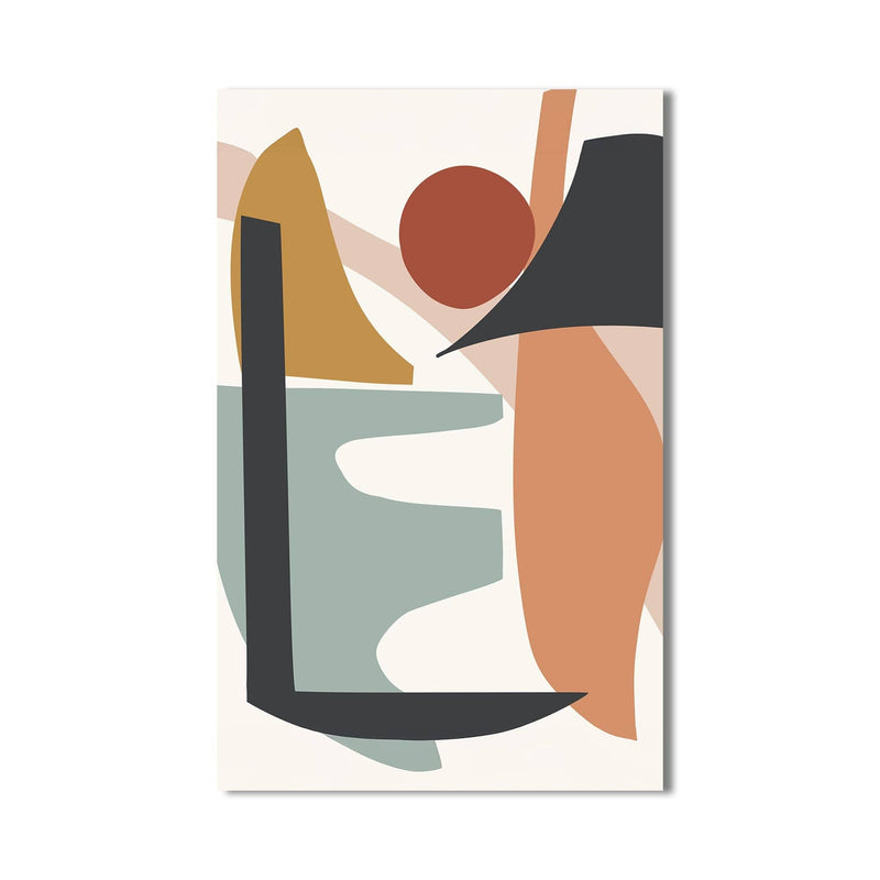 Artronauts Glass Print Abstract Motion Shapes – Bohemian Tempered Glass Wall Art